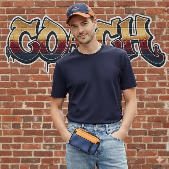 Coach Pouch In Colorblock Signature Canvas EUC! Like New - Picture 1 of 7